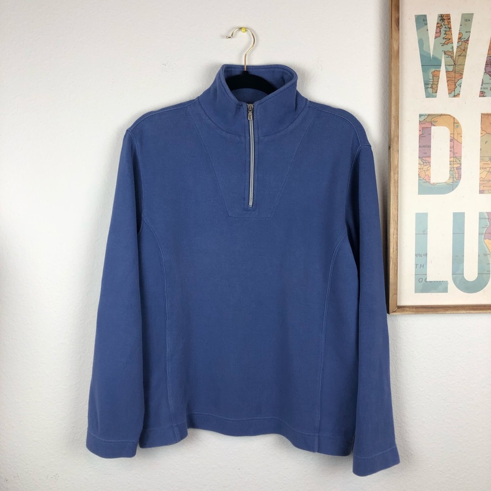Tommy Bahama Zip Up Fleece Sweater Jacket Sz M
